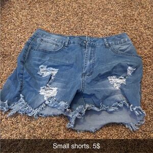 Distressed Denim Shorts